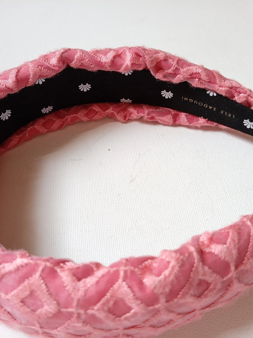 Lele Sadoughi Coral Quilted  Padded Headband